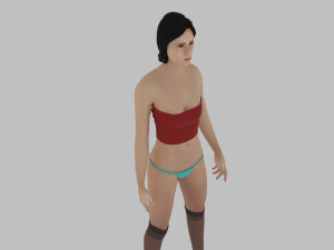 Sexy Woman in Underwear Modello 3D