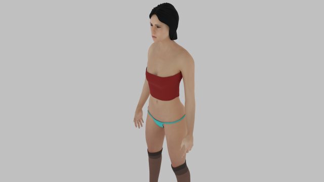 woman in underwear Modelo 3D in mulher 3DExport