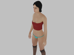 Sexy Woman in Underwear Modello 3D