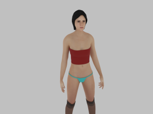 Sexy Woman in Underwear Modello 3D