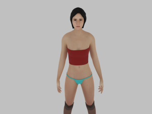 Sexy Woman in Underwear Modello 3D