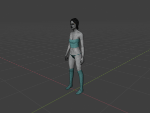 Sexy Woman in Underwear Modello 3D