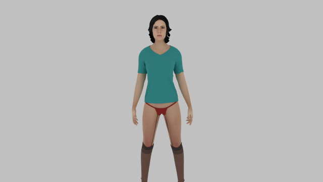 Woman Character 3D-Modell .c4d .max .obj .3ds .fbx .stl .blend 