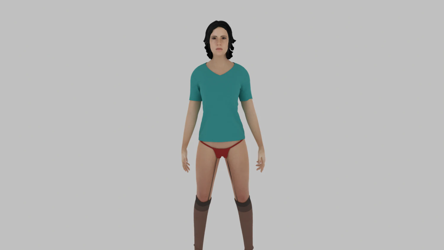 Woman Character 3D Model .c4d .max .obj .3ds .fbx .stl .blend 