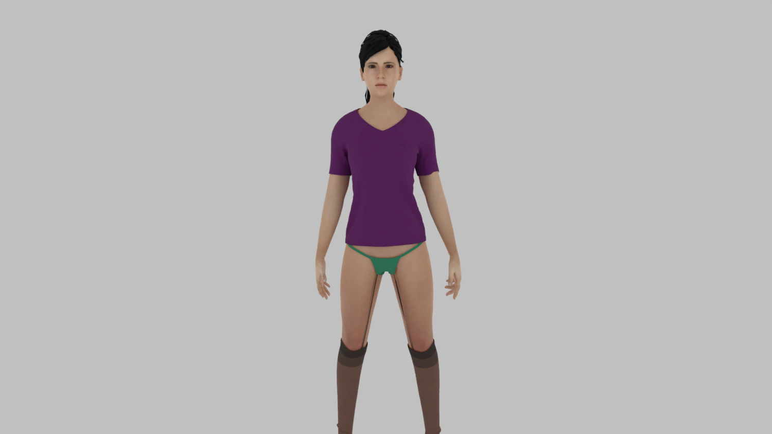 Female - Woman Character 3D Model .c4d .max .obj .3ds .fbx .stl .blend 