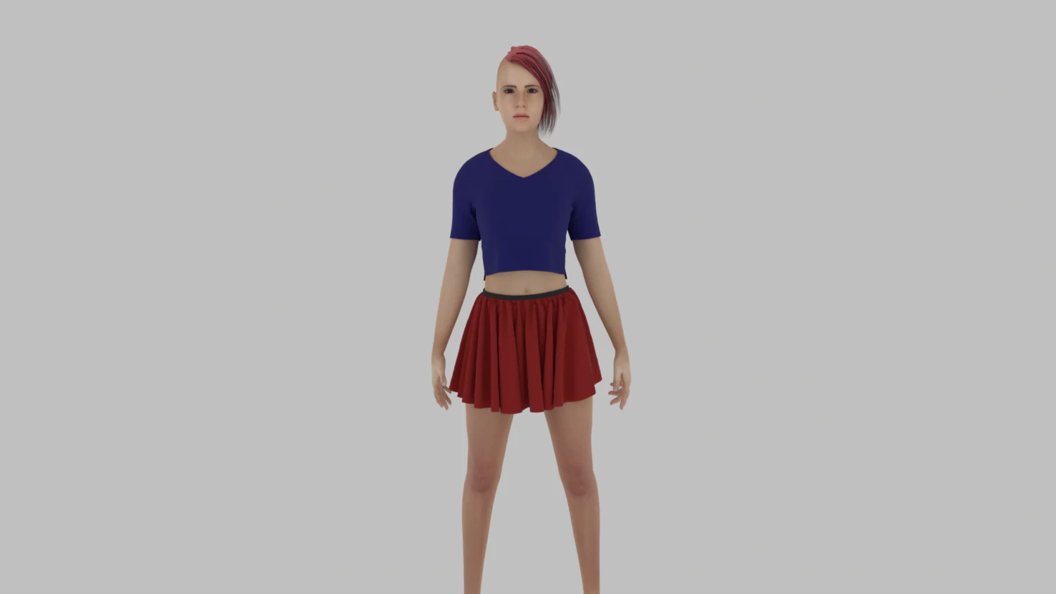 Sweet Girl Character 3D Model .c4d .max .obj .3ds .fbx .stl .blend
