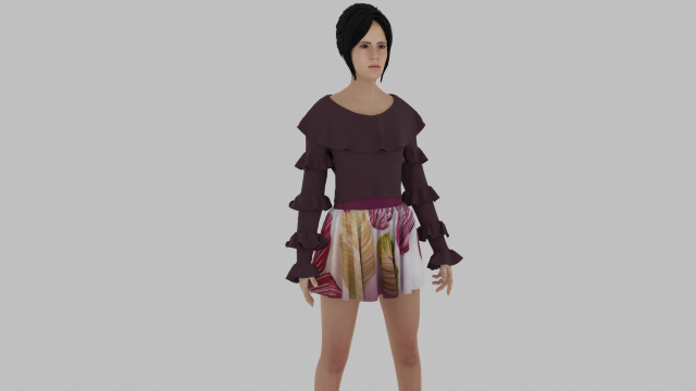 Realistic Woman 3Dモデル .c4d .max .obj .3ds .fbx .stl .blend 