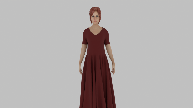 Lady Woman 3D Model .c4d .max .obj .3ds .fbx .stl .blend 