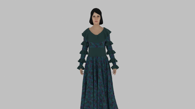Female Character Model 3D .c4d .max .obj .3ds .fbx .stl .blend 