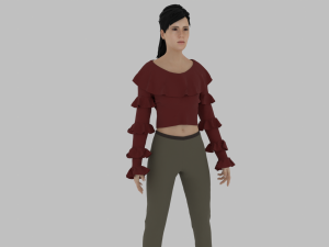 Realistic Girl Character Model 3D