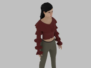 Realistic Girl Character 3D Model