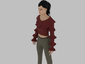 Realistic Girl Character Model 3D