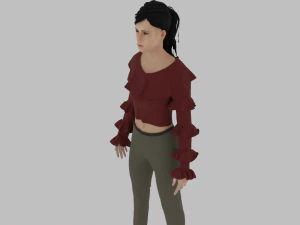Realistic Girl Character 3D Model