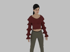 Realistic Girl Character 3D Model