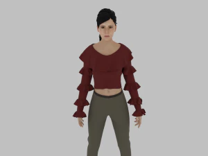Realistic Girl Character 3D Model