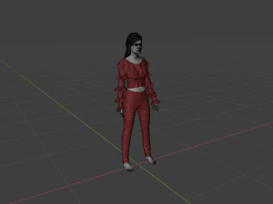 Realistic Girl Character 3D Model