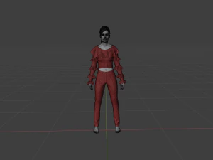 Realistic Girl Character 3D Model