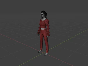 Realistic Girl Character 3D Model