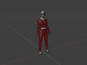 Beautiful Woman with Blue Hair Model 3D