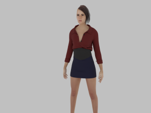 Sexy Business Woman Modello 3D