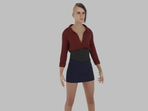 Sexy Business Woman Modello 3D