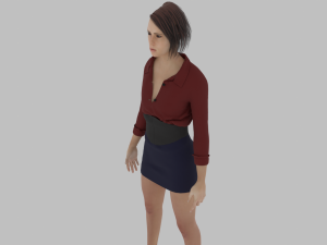 Sexy Business Woman Modello 3D