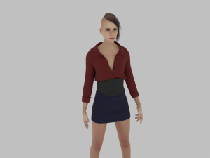 Sexy Business Woman Modello 3D