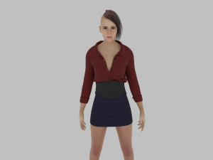 Sexy Business Woman Modello 3D