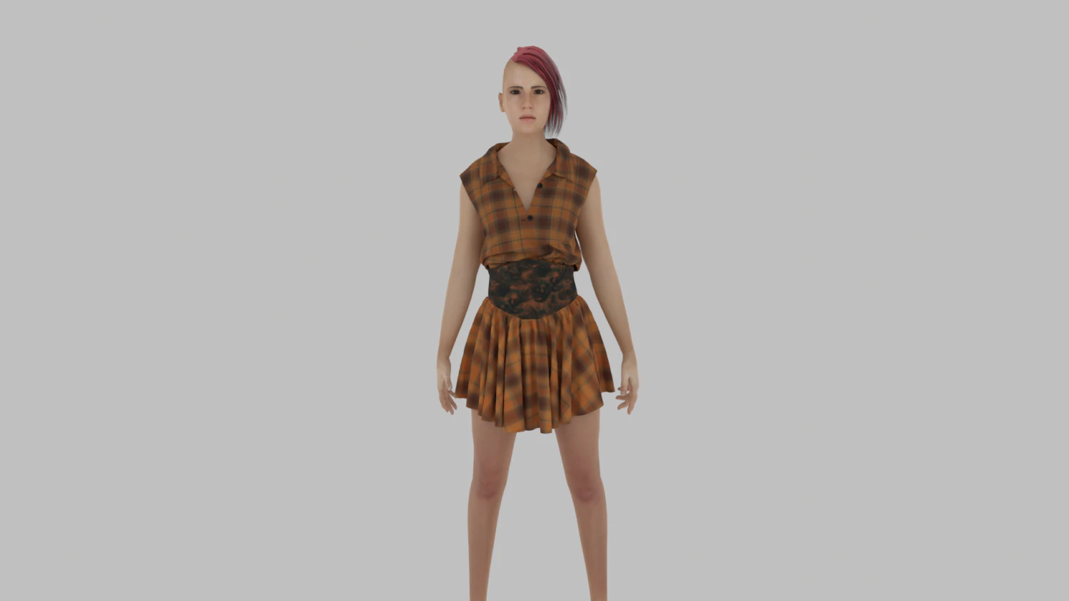 Picnic Girl Character 3D Model .c4d .max .obj .3ds .fbx .stl .blend