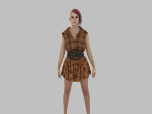 Picnic Girl Character 3D Model