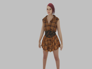 Picnic Girl Character 3D Model