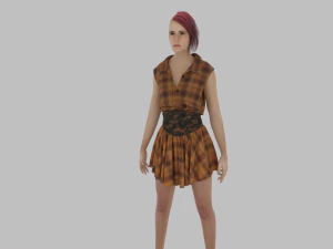 Picnic Girl Character 3D Model