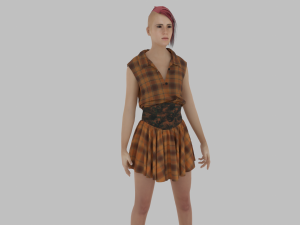 Picnic Girl Character 3D Model