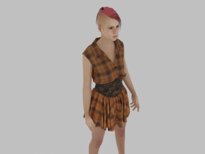 Picnic Girl Character 3D Model