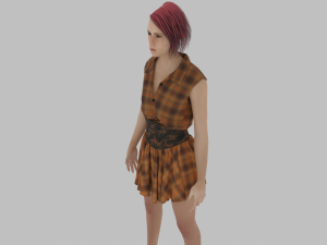 Picnic Girl Character 3D Model