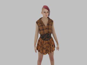 Picnic Girl Character 3D Model