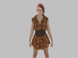 Picnic Girl Character 3D Model