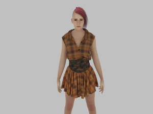 Picnic Girl Character 3D Model