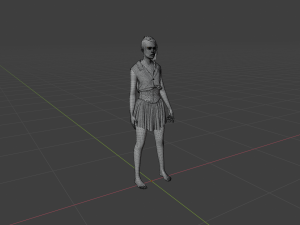 Picnic Girl Character 3D Model