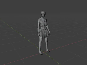 Picnic Girl Character 3D Model