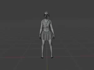 Picnic Girl Character 3D Model