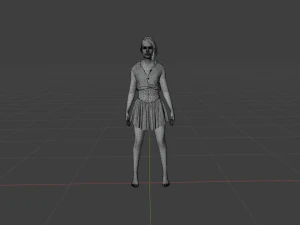 Picnic Girl Character 3D Model