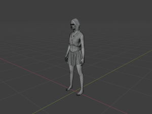 Picnic Girl Character 3D Model