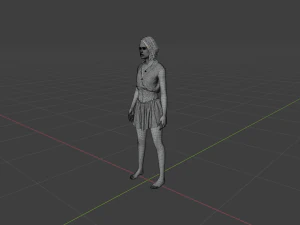 Picnic Girl Character 3D Model