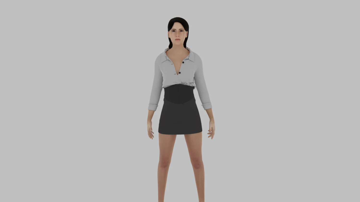 Business Woman 3D Model .c4d .max .obj .3ds .fbx .stl .blend 
