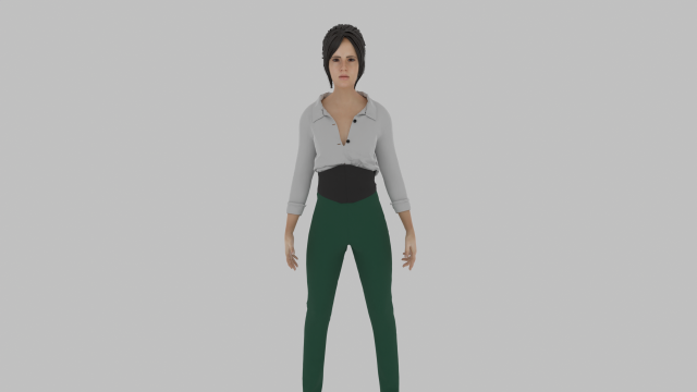 Woman of the 1980s 3D 模型 .c4d .max .obj .3ds .fbx .stl .blend 
