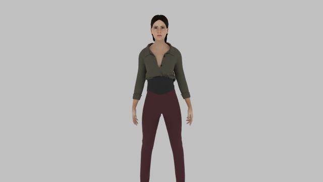 Woman Character 3D Модель .c4d .max .obj .3ds .fbx .stl .blend 