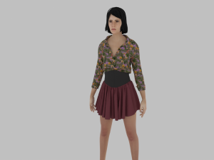 Woman in Skirt Modelo 3D
