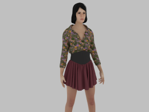Woman in Skirt Modelo 3D