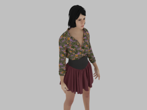 Woman in Skirt Modelo 3D